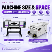 Imprimante DTF à quatre têtes XP600 600 mm A1 pour T-shirts, sweats à capuche, tissus, film PET, certifiée CE, avec pigments Hansen Board