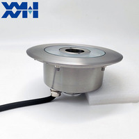 Luz LED Sumergible para Fuentes, IP68, Acero Inoxidable SS316, Cristal Templado, RGBW, DMX512, RDM, Regulable, para Plazas Interactivas y Baile