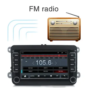 Carplay Android 11 2Din 7'' Car Radio Autoradio With Canbus GPS Navigation Wifi BT FM For VW Skoda Seat Passat Golf 5 6