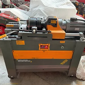 Mesin pembuat sekrup penggulung batang baja penguat, digunakan dengan Motor 380V kondisi baru