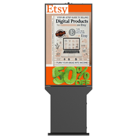 Kiosque numérique extérieur étanche IP66 de 55 pouces, écran tactile pour commandes en drive-thru, restaurants, écran LCD trempé 6T