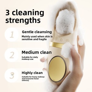 Silicone Facial Cleansing Brush Waterproof Ultrasonic Vibration Pore Cleaning Massage Device for Deep Cleansing Skin Care - Product Image 5