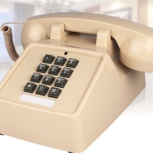 Téléphone Classique Rétro en Bois avec Sonnette Mécanique en Métal, Téléphone Filaire <span class=keywords><strong>Fixe</strong></span> de Style Américain - Product Image 4