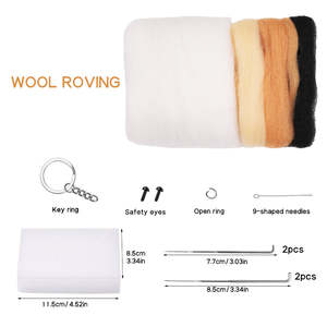 ชุดอุปกรณ์ทำงานปักไหมพรมด้วยเข็มแบบใหม่ สำหรับผู้เริ่มต้น ฝึกทักษะด้วยการปักไหมพรมรูปสัตว์ต่างๆ เช่น สุนัข - Product Image 2