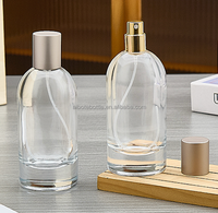Bon prix, vente en gros, bouteille de parfum en verre transparente personnalisée de 100 ml