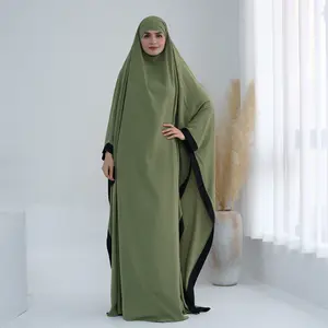 Sharut Wholesale High Quality Turkey Dubai Abaya Modest Jilbab for Girl Muslim Dress One Piece Full Length Burqa Jilbab Prayer