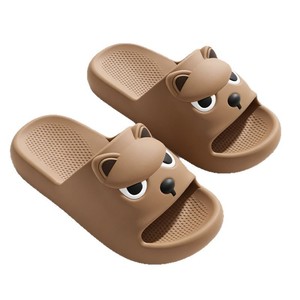Pantoufles Chien Cartoon à Semelle Épaisse 3 cm, Rehaussantes, pour l'Été, Maison, Salle de Bain, Antidérapantes, Séchage Rapide, Bout Rond, Style Couple - Product Image 5