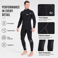 Combinaison de plongée sans capuche noire personnalisée OEM 3 mm, combinaison de plongée intégrale en néoprène thermique pour la plongée avec tuba, le surf, la plongée sous-marine, la pêche sous-marine
