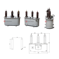Transformateur combiné d'instrumentation triphasé 10kV 20kV JLS-20KV 100/5A VT 20000/100V Classe 0.2S pour substation