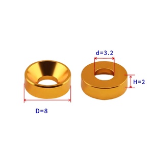 Vis à tête plate en alliage d'aluminium M3M4M5M6 de haute qualité avec rondelle plate à finition brute, style fendu multicolore - Product Image 3