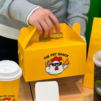 Boîtes à poulet frit écologiques personnalisables, boîtes à emporter résistantes à la graisse avec logo imprimé offset pour restaurants