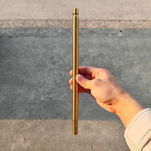Commercio all'ingrosso della fabbrica Shisha <span class=keywords><strong>bocca</strong></span> pezzo di fumo accessori <span class=keywords><strong>oro</strong></span> in acciaio inox narghilè manico 28cm - Product Image 5