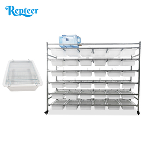 Cage compacte pour reptiles Repteer Pro à 36 tiroirs, maisons écologiques, design solide, construction métallique durable, bac en plastique - Product Image 2