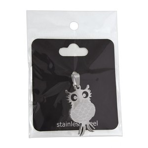 Ciondolo a Forma di Gufo in Acciaio 20x35mm, Charm e Pendente di Alta Qualità - Product Image 2