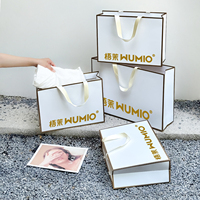 Sacs shopping en carton kraft imprimés sur mesure avec poignée en ruban, logo/taille personnalisés, emballage de luxe écologique pour bougies artisanales