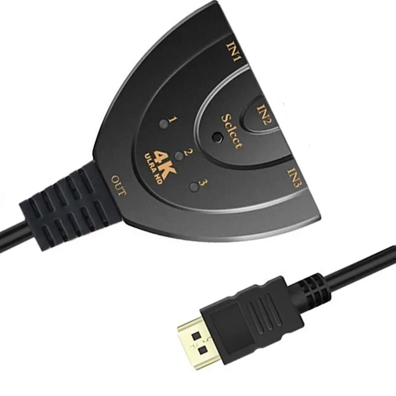 Bộ Chuyển Đổi HDMI 3 Cổng Tốc Độ Cao Full HD 4K 1080P 3 Trong 1 Đầu Ra Bộ Chuyển Đổi HDMI Cho DVD HDTV Xbox PS3 PS4