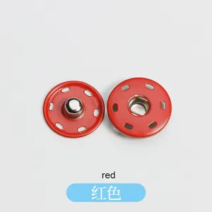 ชุดกระดุม Snap Fastener 10มม. 12มม. สีแดงหรือมุกสีดำกดปุ่ม Snap