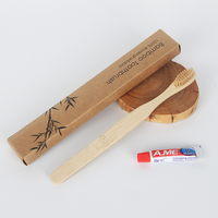 Brosse à dents en bambou portable et pâte hôtel agrément petite brosse à dents avec dentifrice pour voyage