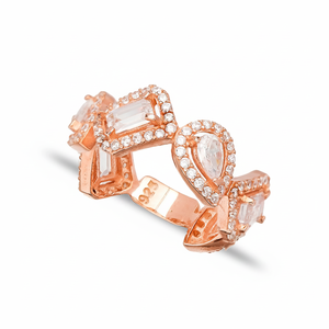 Anillo de diseño delicado de piedra CZ para mujer, joyería de plata de ley 925 artesanal, moda para mujer - Product Image 2