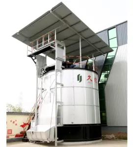 Torre de compostaje de residuos orgánicos fábrica de equipos de granja de pollos vertical 100m3