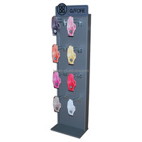 Boden stehende Metall Display Rack Regal hängen Golf Handschuh Display Stand mit Haken