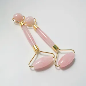 2023 cristais pedras de cura Novos produtos quentes rosa quartzo jade rolo biológico pé massager gemstone ball para venda tornozelo