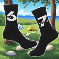 Chaussettes 6 7 Meme Drôles et Originales pour Garçons et Hommes – Chaussettes Jacquard Goutte de Crème Six Sept – Cadeau Amusant en Gros