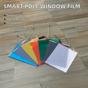 ฟิล์มติดกระจกแบบฝ้าลายโมเดิร์น ขนาด A4  แบบมีกาวในตัว  ฟิล์มกระจกอัจฉริยะ ปรับความเข้มแสงได้  PDLC  สีดำ  ตกแต่ง  วัสดุ PET - Product Image 2