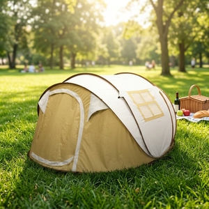 <span class=keywords><strong>Tente</strong></span> de camping automatique portable pour <span class=keywords><strong>3</strong></span>-4 personnes, imperméable, protection UV, pliable, <span class=keywords><strong>tente</strong></span> de plage pop-up en toile pour l'été en plein air - Product Image 4