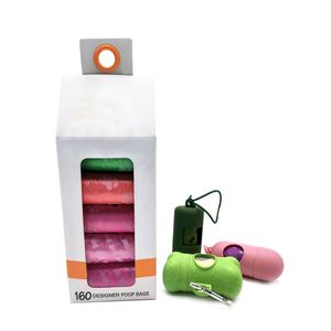 Sacs à déjections pour animaux de compagnie RDY personnalisables, écologiques, biodégradables, en plastique, avec impression de logo, emballage en boîte couleur, sacs à déjections pour chiens EPI - Product Image 1