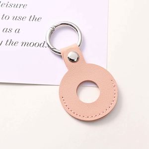 High Quality Colorful Blank Keychain <b>Ring</b> Customizable Pu Leather Car <b>Key</b> Chain - Product Image 4
