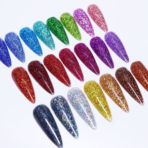 Poudre de paillettes diamantées à fort effet flash pour maquillage, nail art, résine et artisanat, arc-en-ciel irisé - Product Image 1