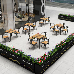 ห้องรับประทานอาหารไม้พลาสติกกลางแจ้งที่ทันสมัยเครื่องดื่มเบียร์กลางแจ้งระเบียง<span class=keywords><strong>ลาน</strong></span>เจรจา<span class=keywords><strong>โต๊ะ</strong></span>และเก้าอี้กลางแจ้ง - Product Image 4