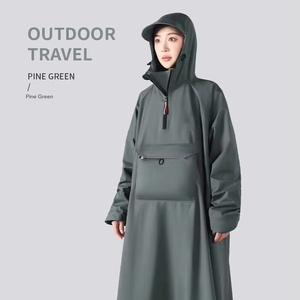 <span class=keywords><strong>Poncho</strong></span> de pluie imperméable long avec capuche pour le transport en vélo électrique, imperméable léger pour hommes et femmes adultes - Product Image 1