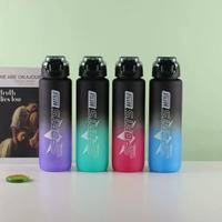 Bouteille d'eau Kecolove 1000 ml personnalisable, anti-fuite, sans BPA, pour le sport, l'école, les voyages en plein air, la salle de sport, avec poignée, couleur dégradée