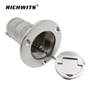 ฝาปิดถังน้ำมันเชื้อเพลิงแบบพลิกขึ้นได้ RICHWITS ทำจากสแตนเลส สำหรับเรือยอชท์และรถบ้าน พร้อมโซ่ขนาด 38 มม. - Product Image 1
