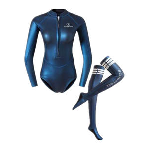 Лидер продаж, сексуальный 2 мм неопреновый гидрокостюм с титановым покрытием, купальный костюм, бикини, 2 шт., купальный костюм с принтом для женщин - Product Image 4