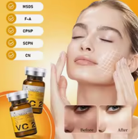 Sérum Ampoule Anti-Âge et Éclaircissant avec Centella Asiatica, Vitamine C, Acide Hyaluronique et Alpha Arbutine, Convient aux Salons de Beauté