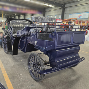 Charrette de tourisme vintage de luxe à quatre roues, chariot à chevaux, charrette de tourisme Victoria - Product Image 5