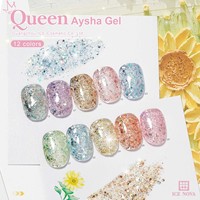 BD Queen Aysha Gel Polish Blue Flash Gel Polish Collection de paillettes réfléchissantes Gel Flash super brillant Fournisseur professionnel d'ongles