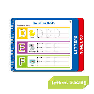 Cahier <span class=keywords><strong>de</strong></span> traçage réutilisable pour enfants, cahier d'exercices <span class=keywords><strong>de</strong></span> contrôle du stylo avec lignes, formes, lettres, chiffres, pour les enfants <span class=keywords><strong>de</strong></span> 0 à 7 ans - Product Image 1