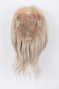 Topper en Cheveux Humains Européens avec Base en Soie pour Femmes, Postiche Remy Mono Lace à Clipser, Topper en Cheveux Remy Vierge avec PU Couleur Blonde - Product Image 2