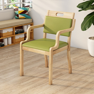 Senior <b>Chair</b> Upholstered Wooden <b>Dining</b> <b>Chair</b> For Elder Living Room Furniture - Product Image 2