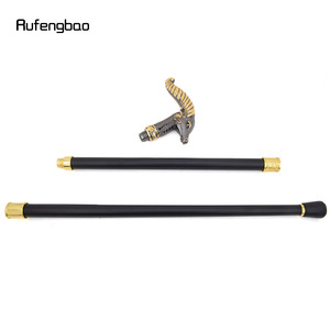 ไม้เท้าหัวมังกรรูเฟิงเป่า ดีไซน์โลหะสีดำทอง ทันสมัยสำหรับผู้ชาย - Product Image 5