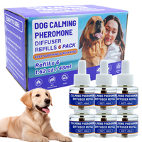 Recharges de diffuseur de phéromones calmantes pour chiens, lot de 6, 48 ml, soulage l'anxiété, le stress, les aboiements, la séparation, les orages et les voyages