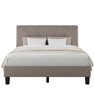 Lit rembourré King Size de qualité hôtelière avec tête de lit réglable pour hôtels <span class=keywords><strong>et</strong></span> appartements - Lit souple prêt pour les projets OEM - Product Image 1