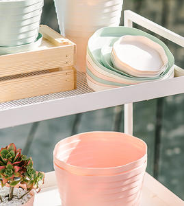 Newly Designed Resin Contemporary Minimalist Shopping Mall Garden Eco-friendly Durable Outdoor Circular Lazy Self-watering - Product Image 4