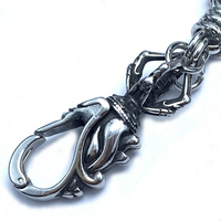 Celana panjang baja tahan karat kuat untuk pria kualitas tinggi baru rantai keren Norse God Odin Wolf rantai Dompet (TC133)