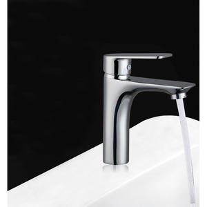 Robinet de lavabo Chenlu à poignée unique en acier inoxydable, style moderne, à poser sur le plan de travail - Product Image 5