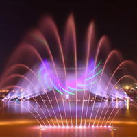 Fuente Musical Programable Personalizada, Fuente de Agua Grande con Luces para Espectáculos, Ideal para Proyectos de Paisajismo Exterior y Lagos